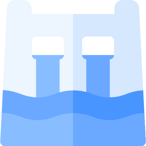 represa Basic Rounded Flat icono