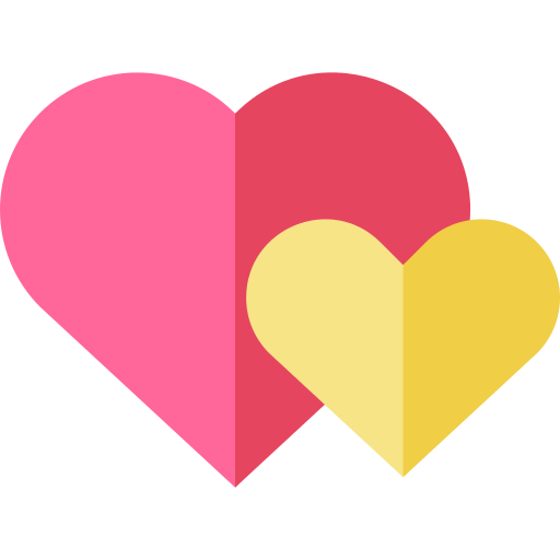 corazones Basic Straight Flat icono