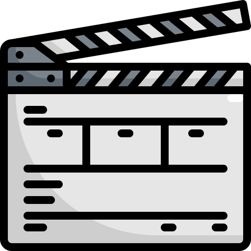 Film slate Generic Outline Color icon