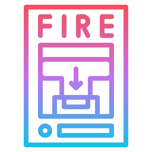 alarma de incendios Iconixar Gradient icono
