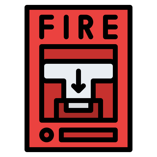 alarma de incendios Iconixar Lineal Color icono