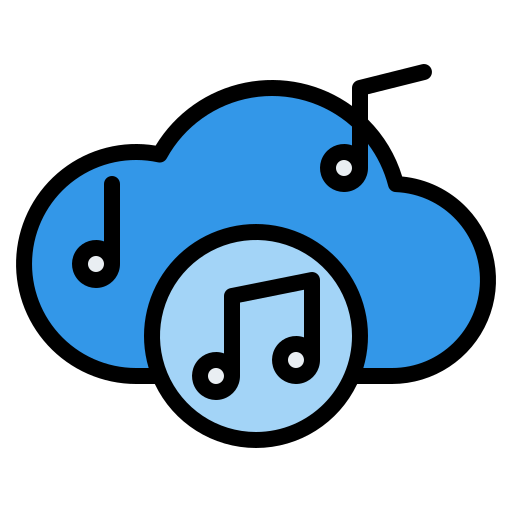 Music cloud Iconixar Lineal Color icon