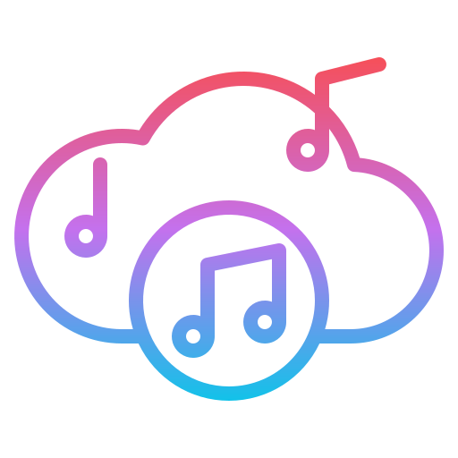 muziek wolk Iconixar Gradient icoon