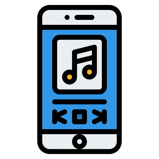Music application Iconixar Lineal Color icon