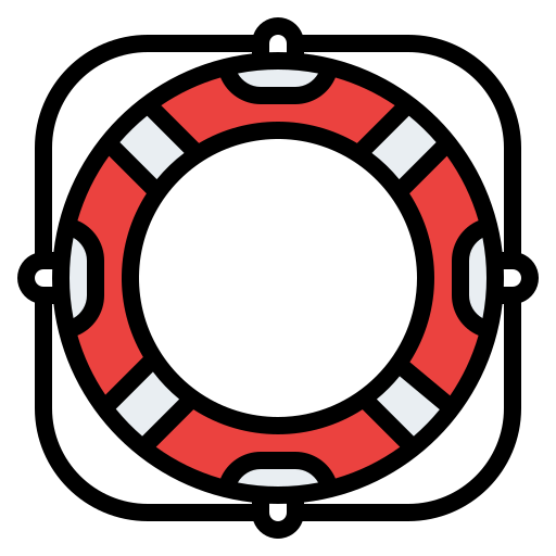 Спасательный круг Iconixar Lineal Color иконка