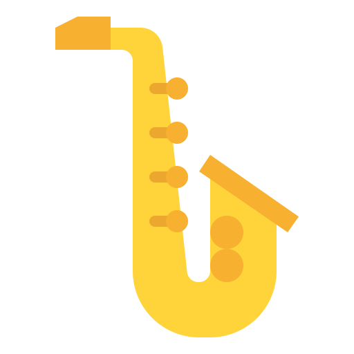 saxofoon Iconixar Flat icoon