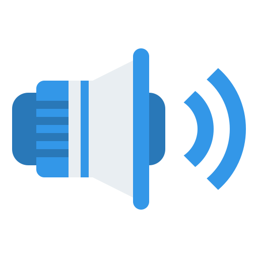 Loud speaker Iconixar Flat icon