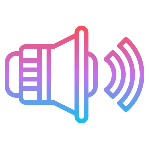 Loud speaker Iconixar Gradient icon