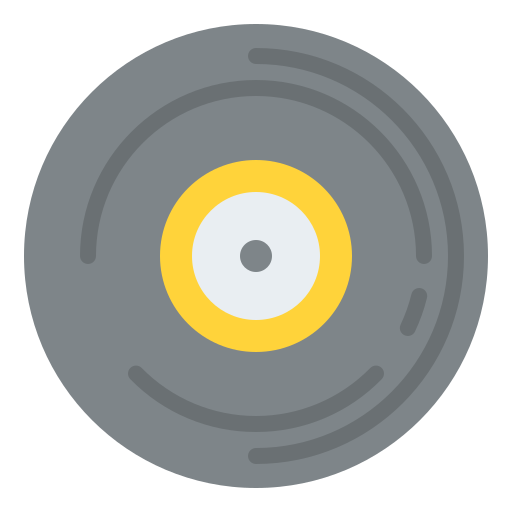 Vinyl disc Iconixar Flat icon