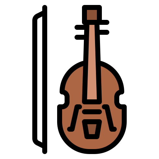 Violin Iconixar Lineal Color icon