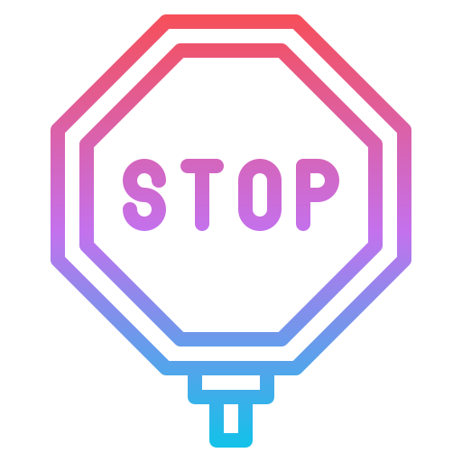 segnale di stop Iconixar Gradient icona