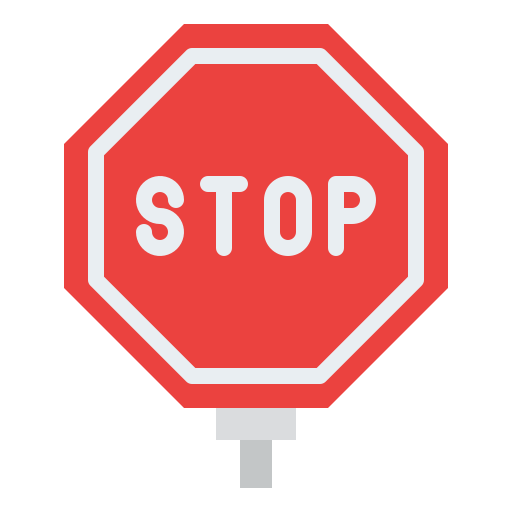 segnale di stop Iconixar Flat icona