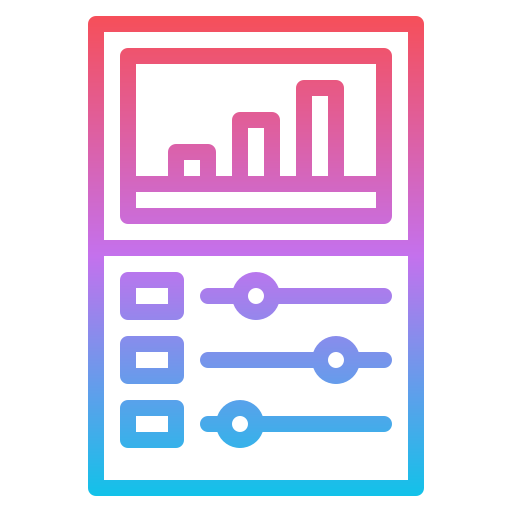 control del volumen Iconixar Gradient icono