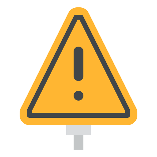 señal de advertencia Iconixar Flat icono