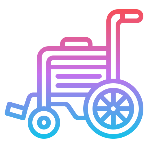 silla de ruedas Iconixar Gradient icono
