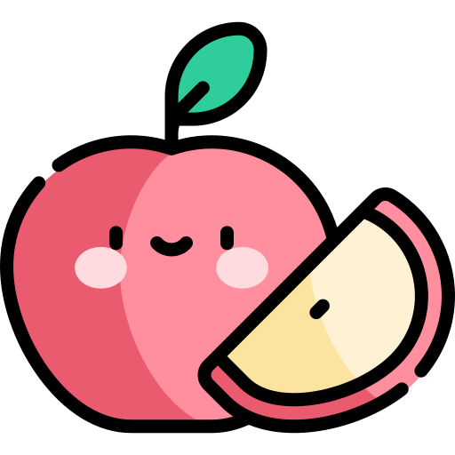 りんご Kawaii Lineal color icon
