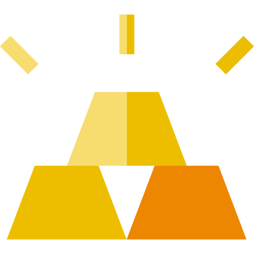 金のインゴット Basic Straight Flat icon
