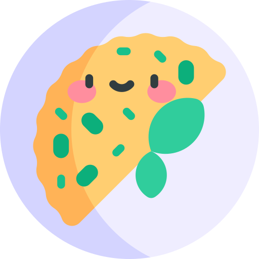 tortilla Kawaii Flat icono