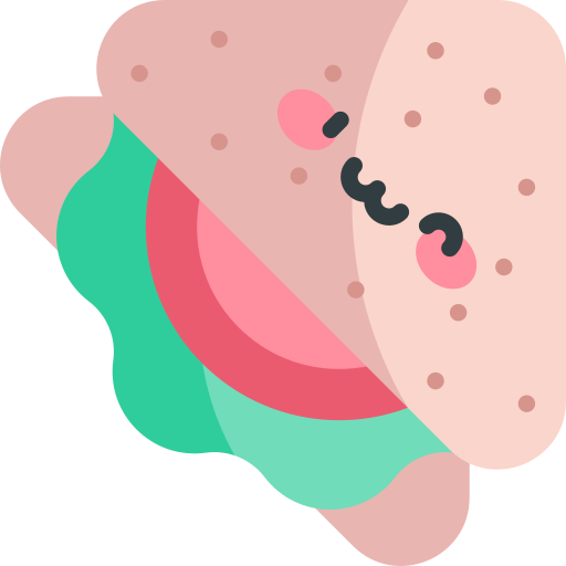 sandwich Kawaii Flat icoon