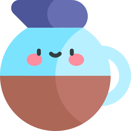 Coffee pot Kawaii Flat icon