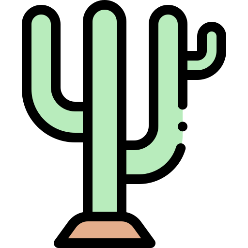 cactus Detailed Rounded Lineal color icono