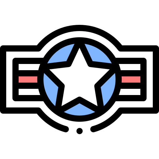 미국 Detailed Rounded Lineal color icon