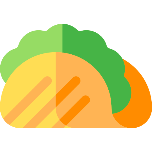 tacos Basic Rounded Flat icono