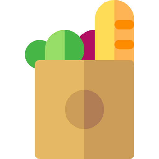 Grocery bag Basic Rounded Flat icon