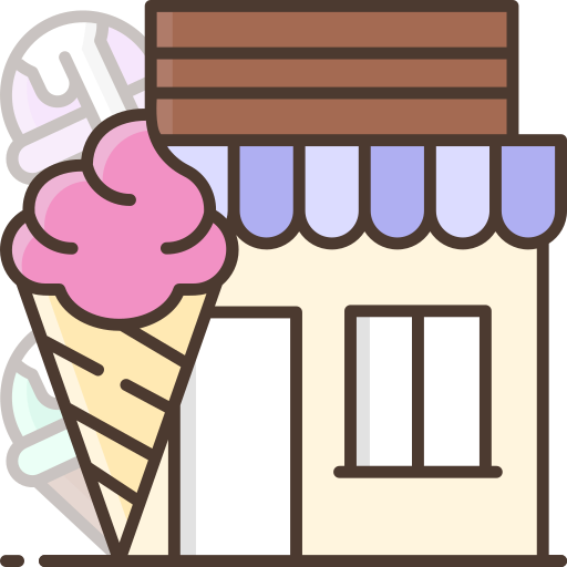 Ice cream shop SBTS2018 Lineal Color icon