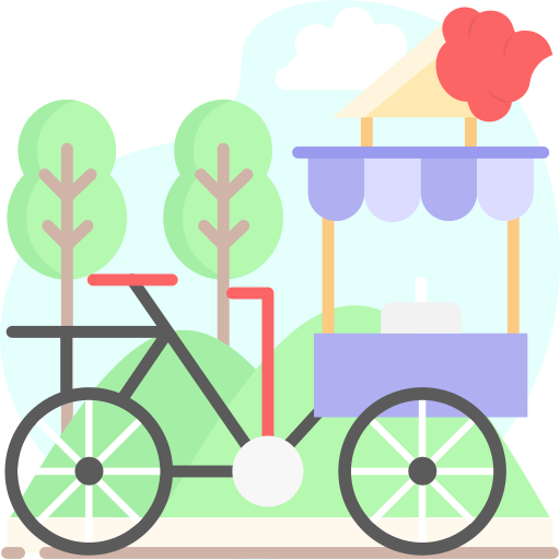 Ice cream cart SBTS2018 Flat icon