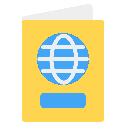 międzynarodowy paszport Generic Flat ikona