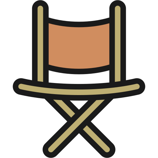 sedia pieghevole Generic Outline Color icona