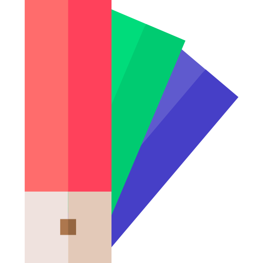 kleur selectie Basic Straight Flat icoon