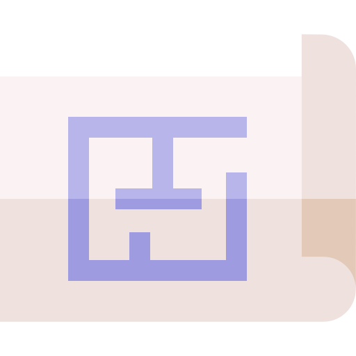 blauwdruk Basic Straight Flat icoon