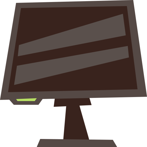 monitor Cartoon Flat ikona