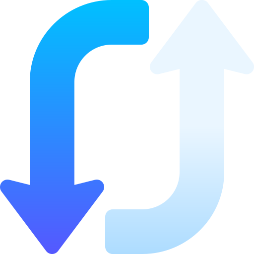 flecha circular Basic Gradient Gradient icono