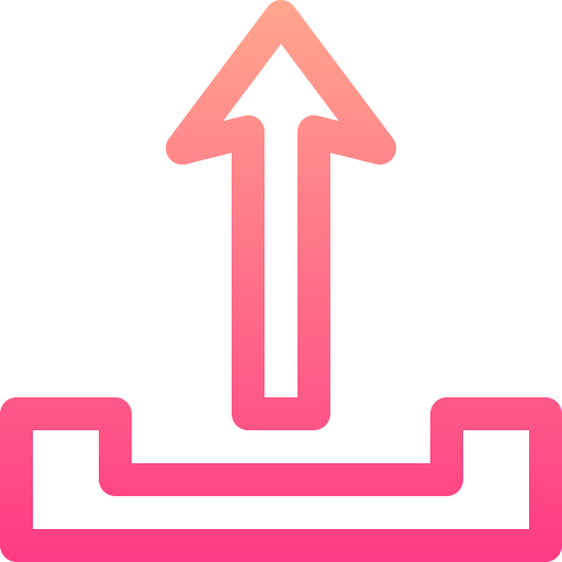 aufwärtspfeil Basic Gradient Lineal color icon