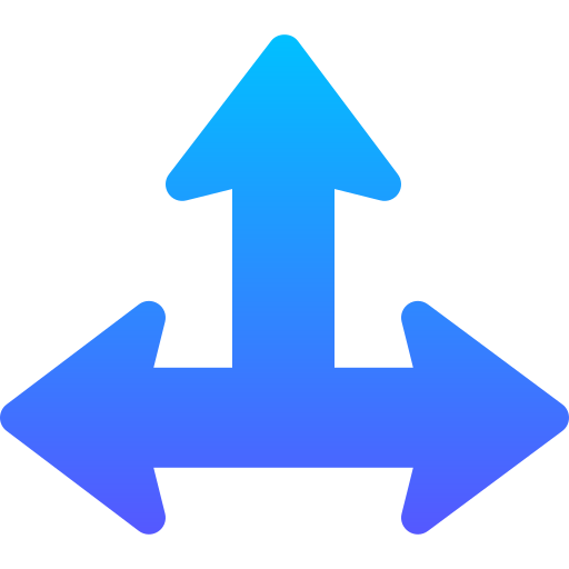 linker pijl Basic Gradient Gradient icoon