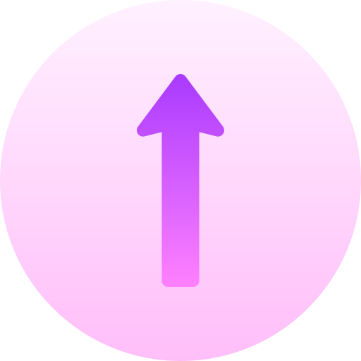 上矢印 Basic Gradient Circular icon