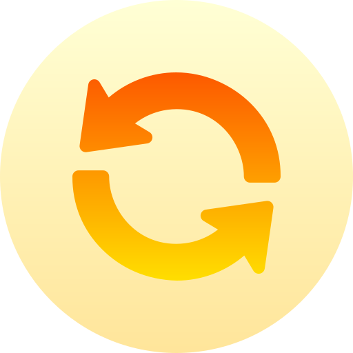 okrągła strzała Basic Gradient Circular ikona