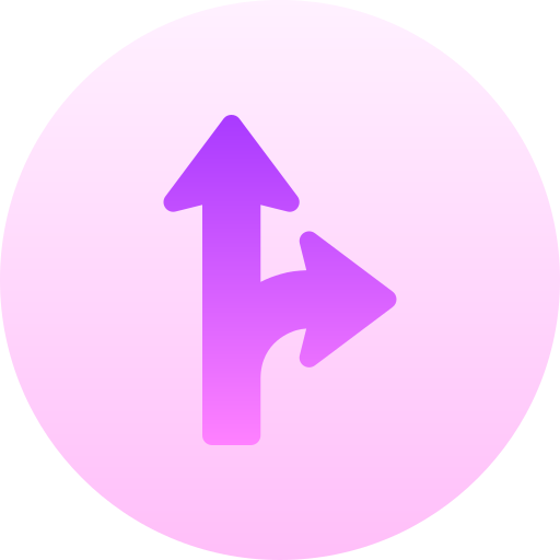 Up arrow Basic Gradient Circular icon
