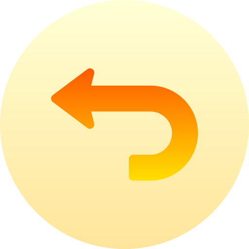 flecha curva Basic Gradient Circular icono