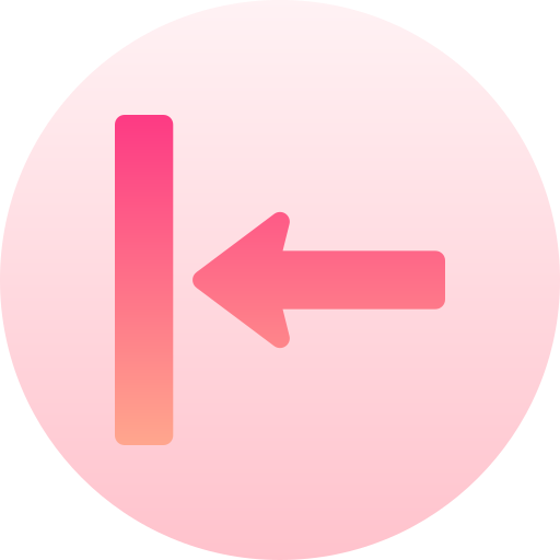 Left arrow Basic Gradient Circular icon