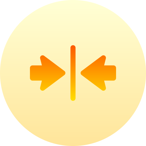 linker pfeil Basic Gradient Circular icon