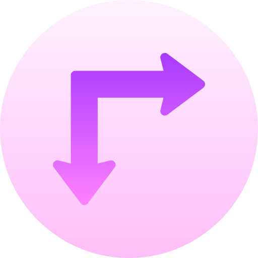 prawa strzałka Basic Gradient Circular ikona