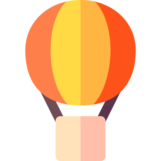 heteluchtballon Basic Rounded Flat icoon