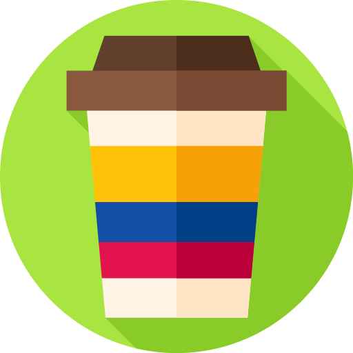 Coffee Flat Circular Flat icon