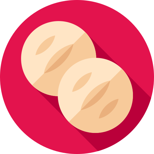 Arepas Flat Circular Flat icon