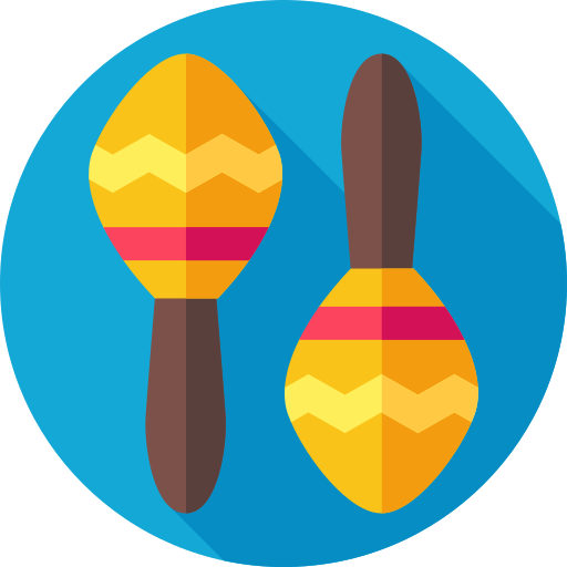 maracas Flat Circular Flat icono