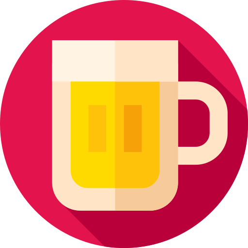 Beer mug Flat Circular Flat icon